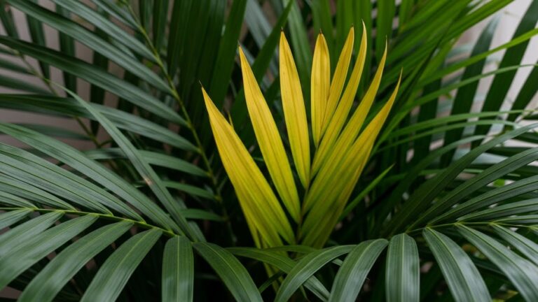 Close-up of Areca Palm leaves showcasing vibrant foliage