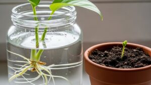Plant propagation with water and soil methods for beginners