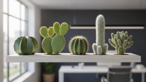 Variety of small cacti perfect for desks and shelves