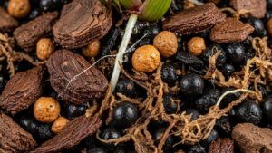 Rich soil mix with bark and perlite for healthy philodendrons