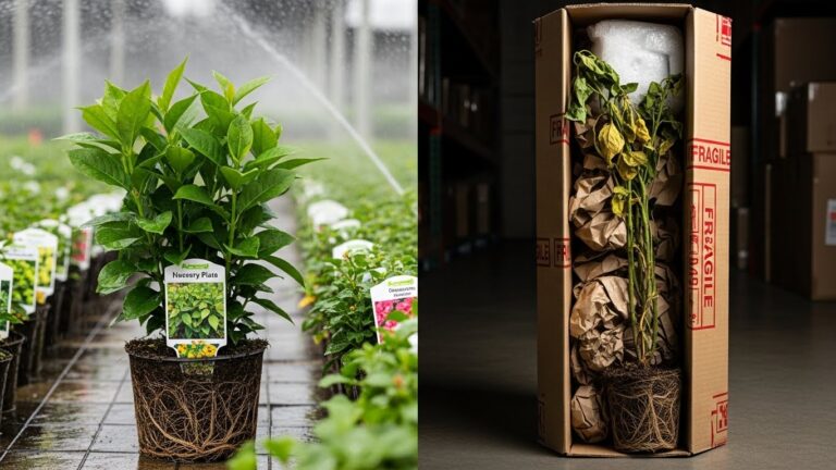 Houseplants from nursery vs. online shopping comparison