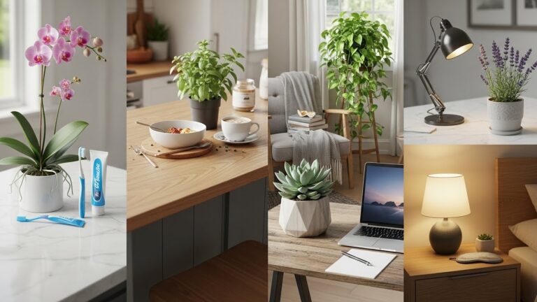 Variety of houseplants in living spaces for lifestyle suitability