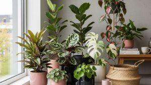 Trending indoor plants of 2025 displayed on a windowsill