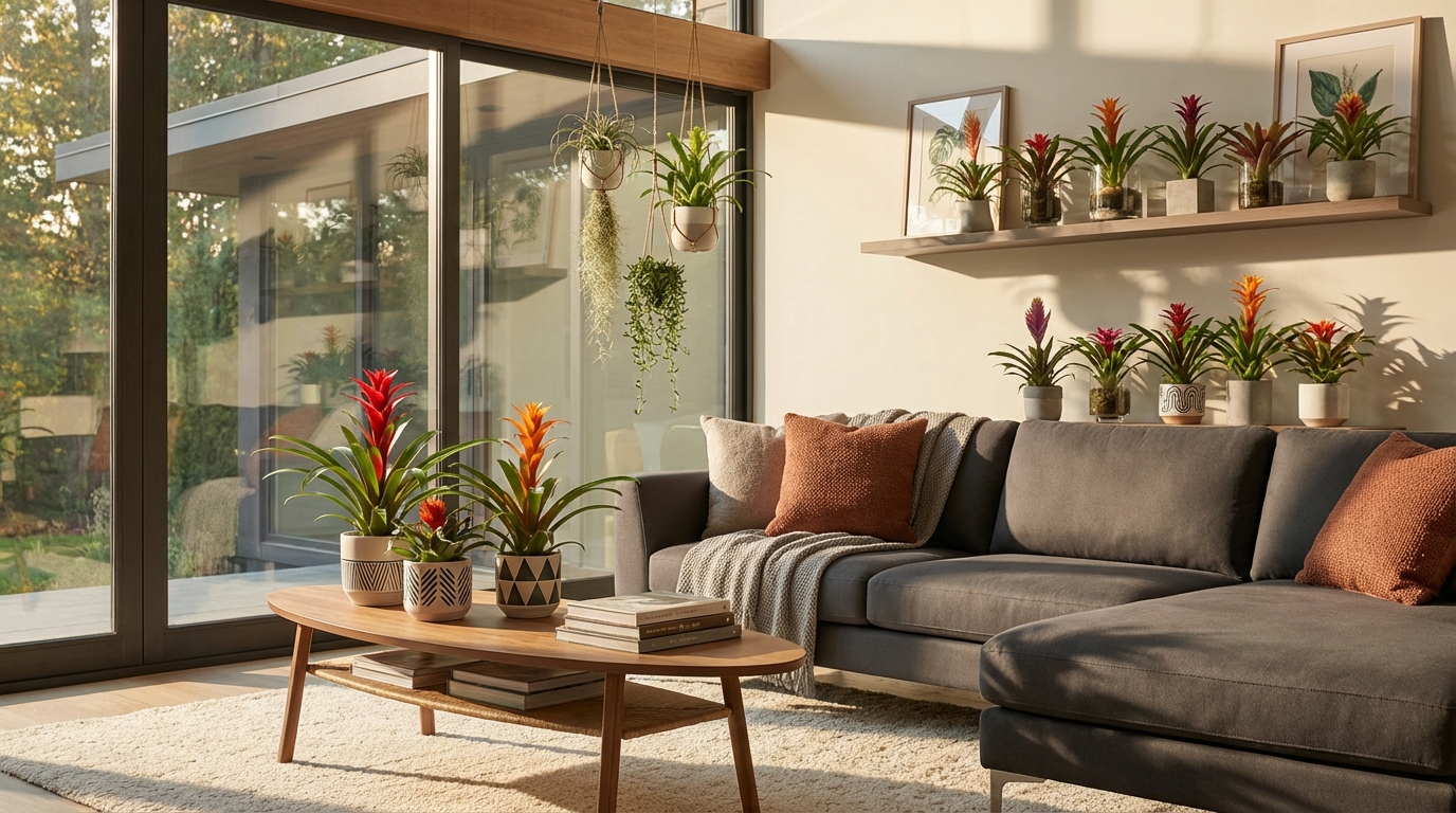 Choosing the Right Bromeliad Varieties for Your Space - Styling Bromeliads in Modern U.S. Living Rooms