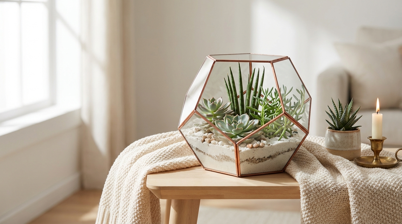 Sleek Terrarium Designs - Succulent Display Ideas for Minimalist Interiors