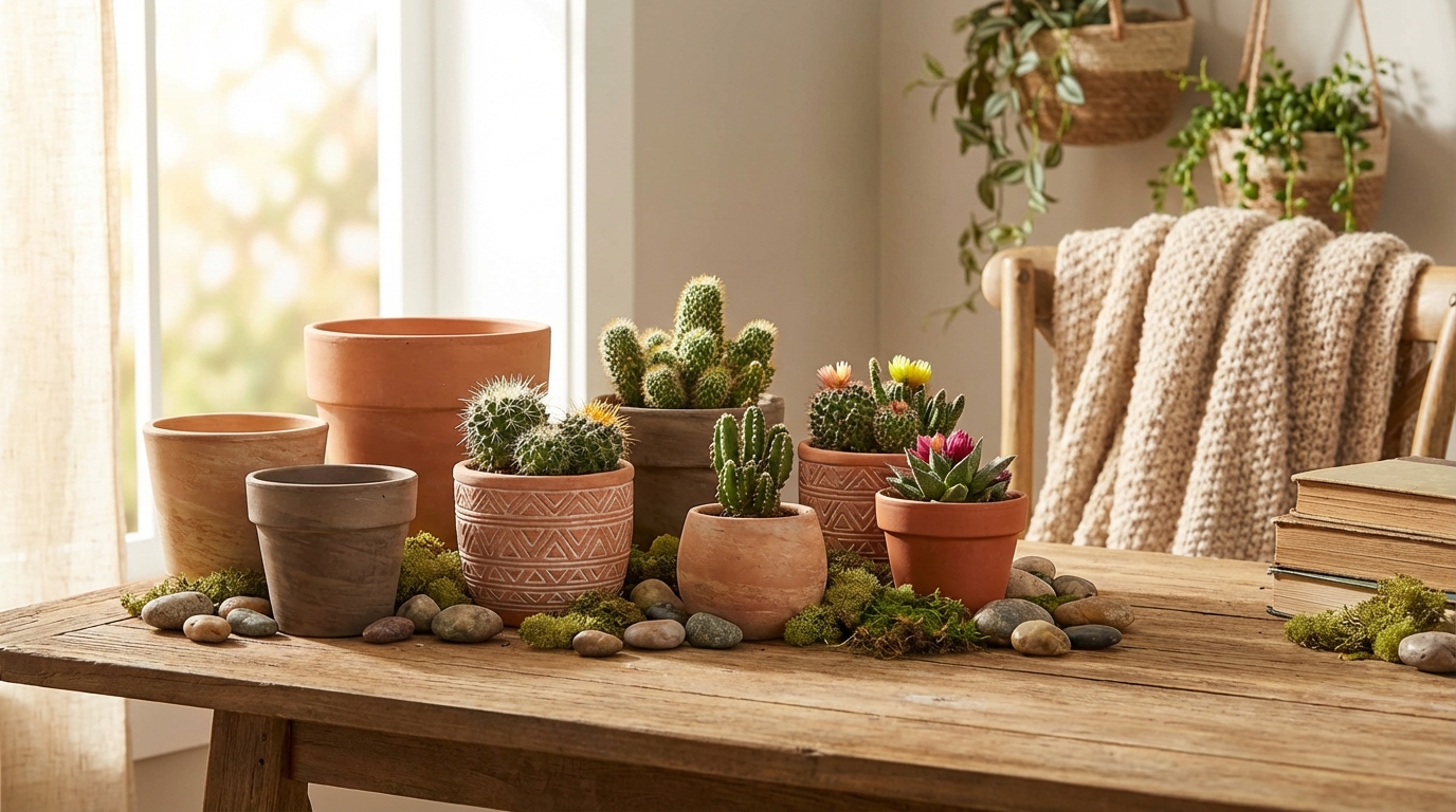 Terracotta Planters: Classic Charm for Mini Cacti - Best Planters for Mini Cactus: Style & Function