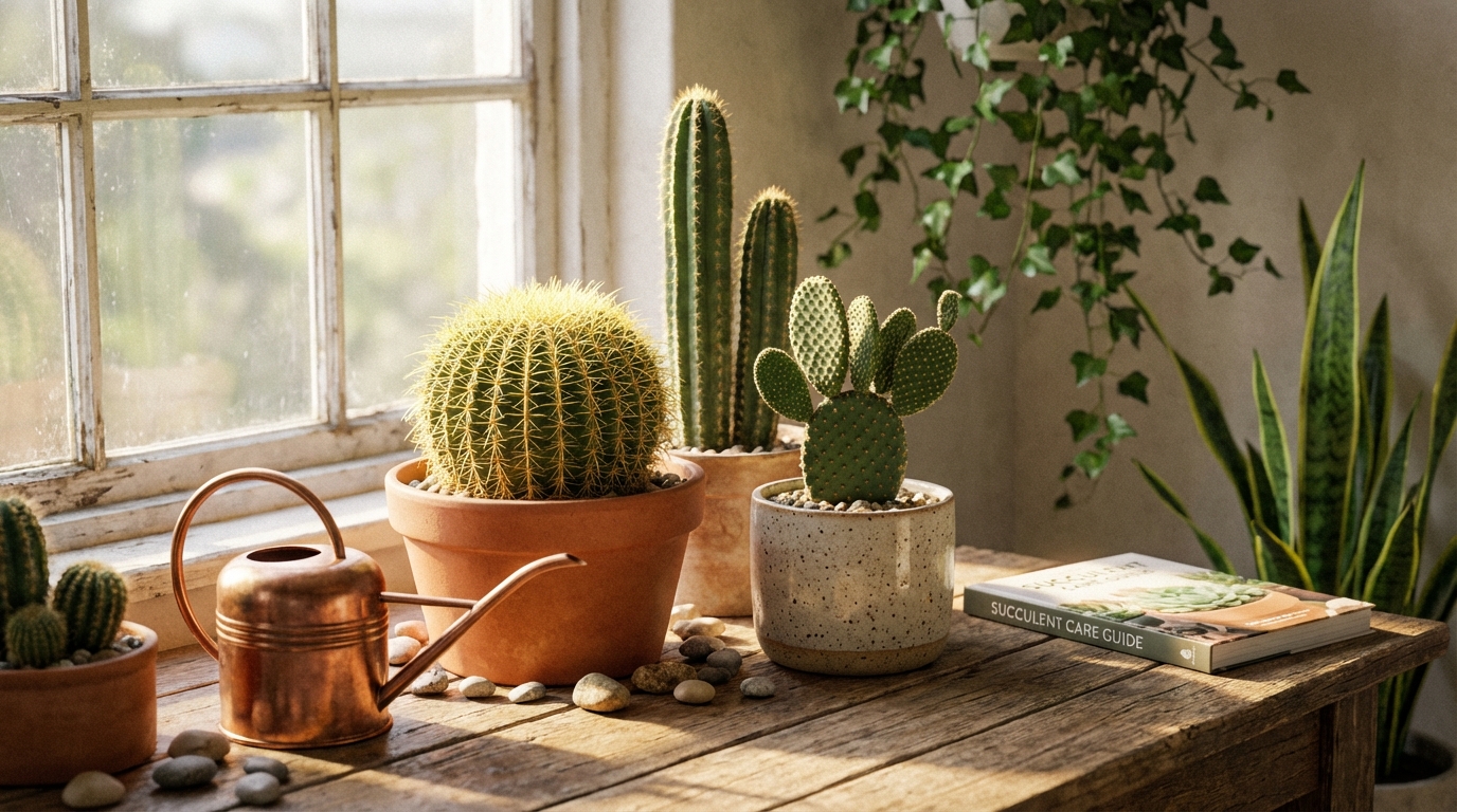 Understanding Cacti Water Requirements - Signs of Overwatering in Small Indoor Cacti